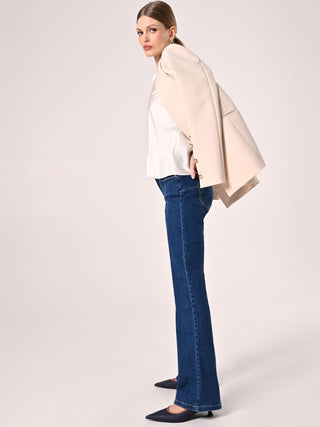 Flared Jeans with Logo Detail