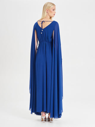 Rinascimento atelier Blu Long Dress with Stones