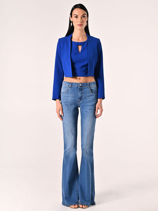 China Blue Open Shrug