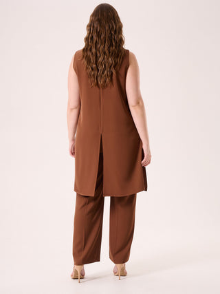 Curvy Long Chocolate Top