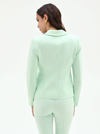 Mint Green Blazer with Peak Lapels
