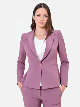 Dusty Rose Single-Breasted Blazer