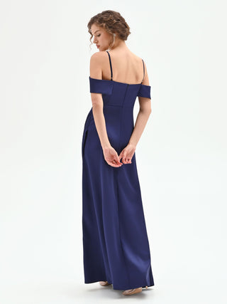 indigo blue atelier gown with side draping Rinascimento indigo blue atelier gown with side draping Rinascimento