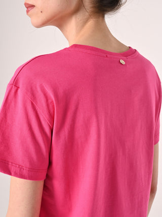 T-Shirt in Cotone Fuxia