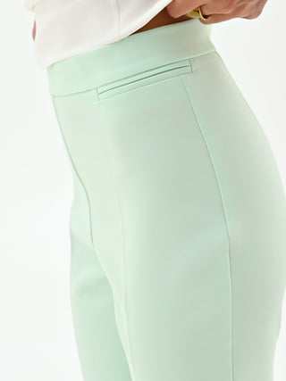 Mint Green Slim-Fit Trousers