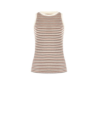 Chocolate Striped Knit Top