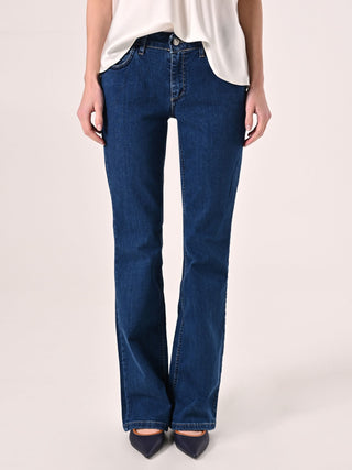 Flared Jeans with Logo Detail