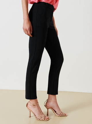 Slim-fit Trousers in Scuba Crepe