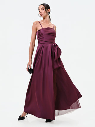 Burgundy Gown with Maxi Bow