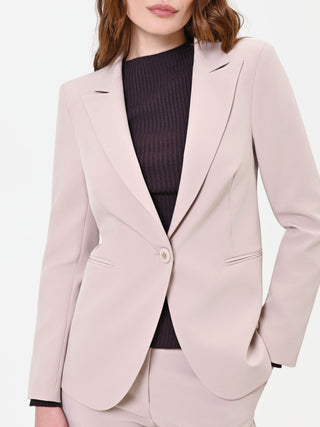 Taupe Beige Single-Breasted Jacket
