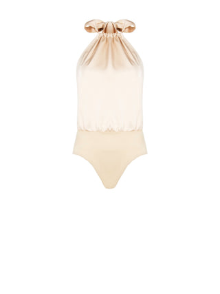 Top in Light Beige Satin