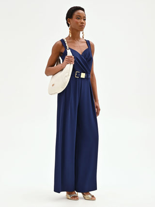 Navy Palazzo Jumpsuit