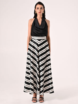 Black & White Striped Skirt