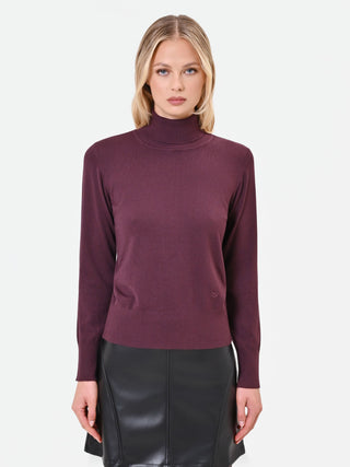 Rollkragenpullover in Bordeaux