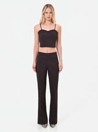 Dark Brown Sweetheart Crop Top