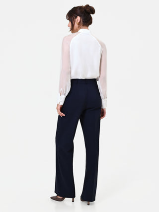Gerade Studio-Hose in Marineblau