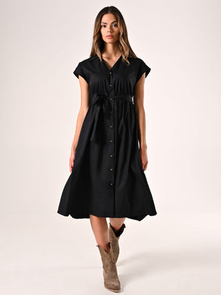 Chemisier in Cotone Nero