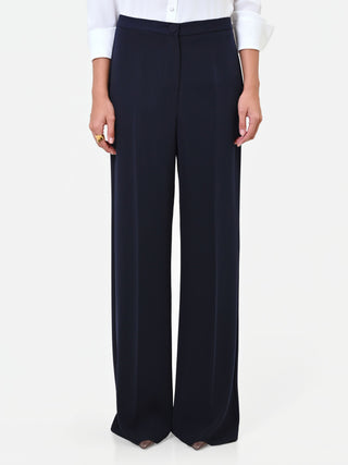 Studio Palazzo-Hose aus navyblauem Crêpe