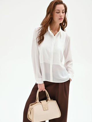 Off-White Plissé-Plastron Shirt