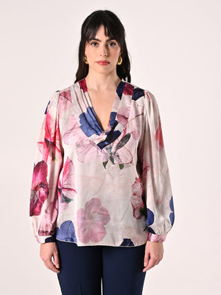 Curvy Floral-print Blouse