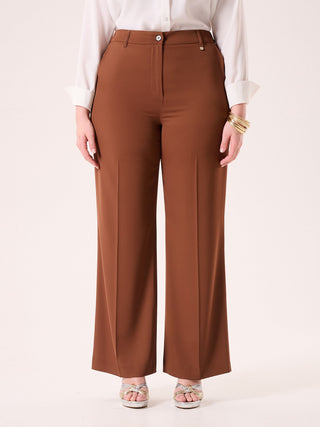 Curvy Chocolate Loose Trousers