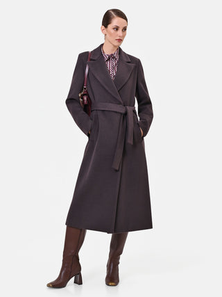 Dark Brown Wrap Coat