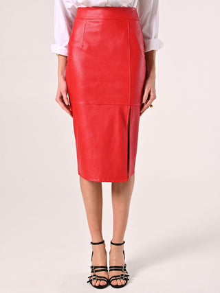 Red Faux Leather Jacket