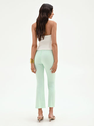 Mint Green Slim-Fit Trousers