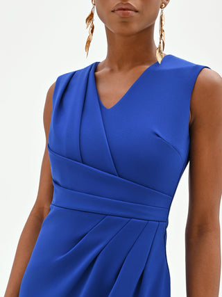 China Blue Punto Milano Sheath Dress