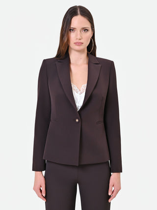 Giacca monopetto moro marrone
