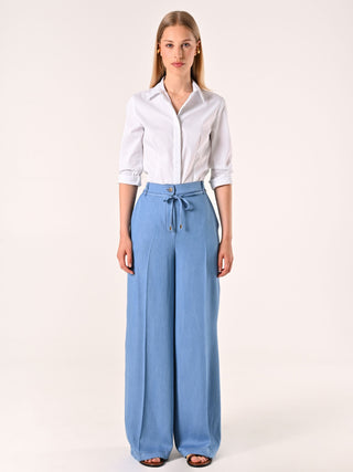 Pantaloni in Chambray Ampi
