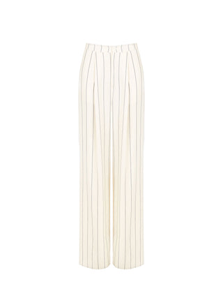 Pantaloni Bianchi a Righe Blu