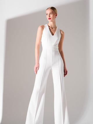 White Jumpsuit with Bow
