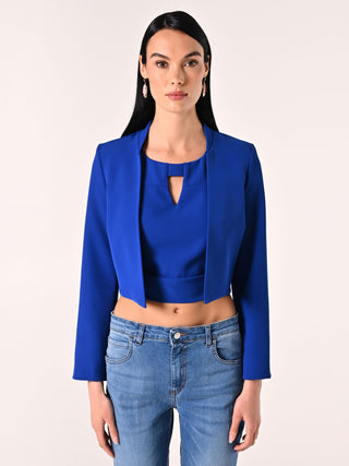 China Blue Open Shrug