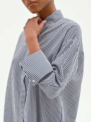 Locker geschnittene Viskosebluse mit Streifen