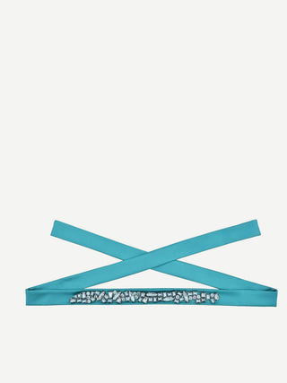 Ceinture atelier vert émeraude avec pierres
