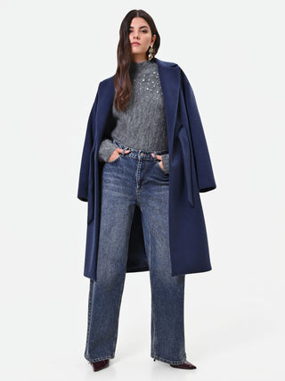 Pantaloni jeans a gamba dritta blu indaco
