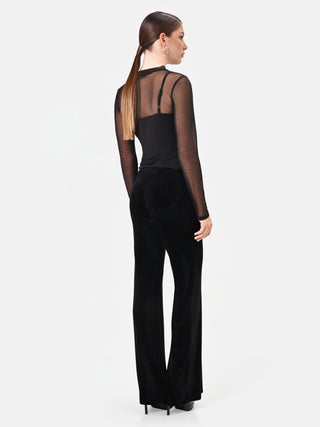 Pantalon évasé noir