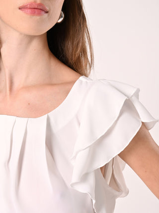 Blouse with Cap Sleeves