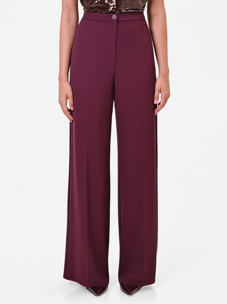 Pantalone palazzo bordeaux