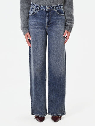 Pantaloni jeans a gamba dritta blu indaco