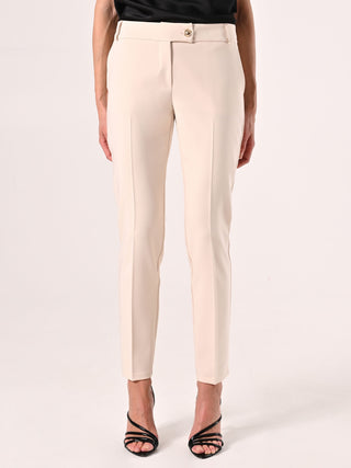 Light Beige Trousers in Technical Fabric