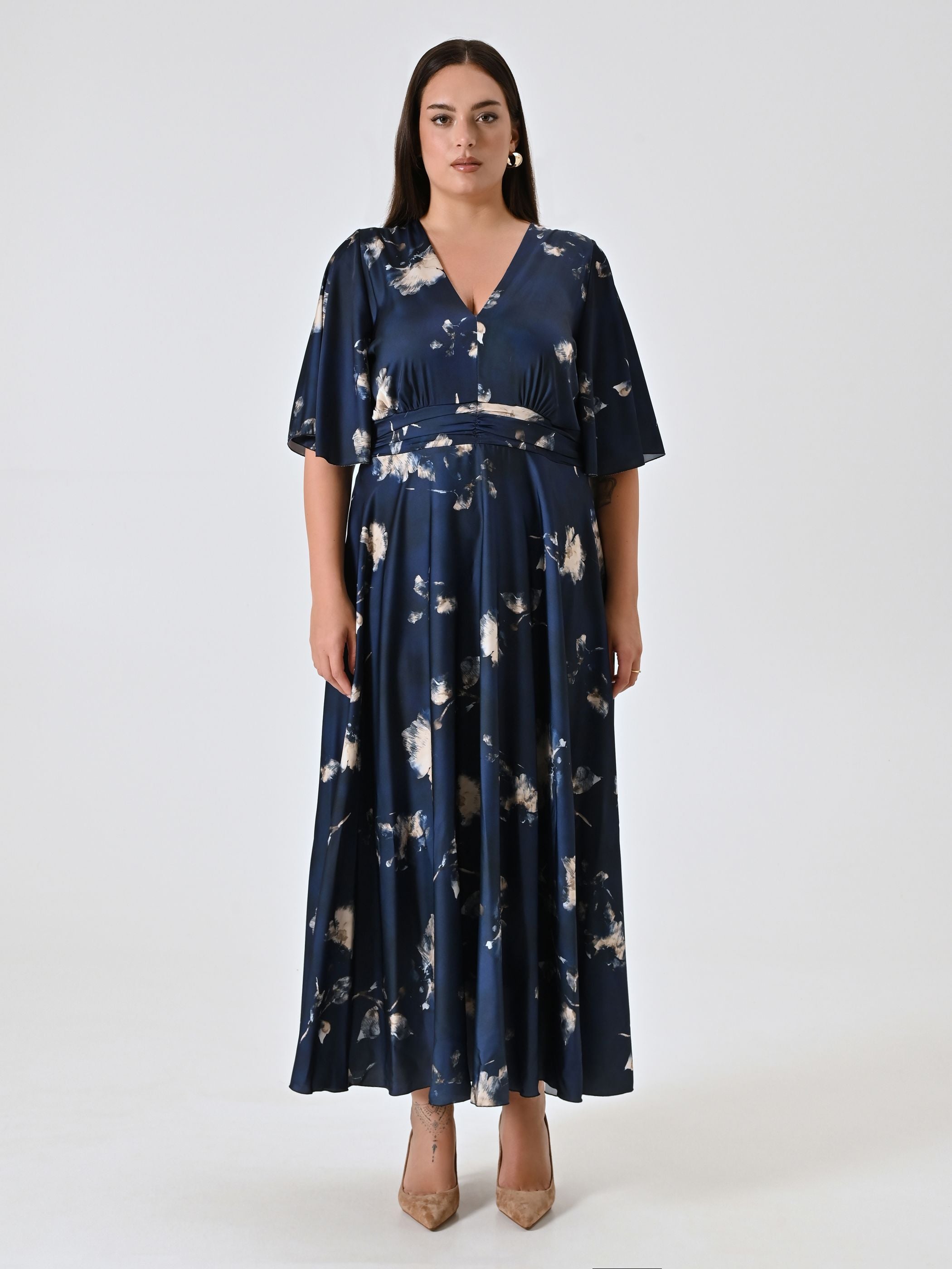 Abito Floreale Vintage Anni '40 Blu | Vestiti Vintage Abito Floreale Vintage Anni '40 Blu | Vestiti Vintage