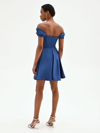 Bright Blue Sweetheart Mini Dress