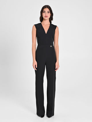 Open Back Black Jumpsuit