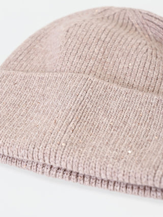 Taupe Beanie with Sequins