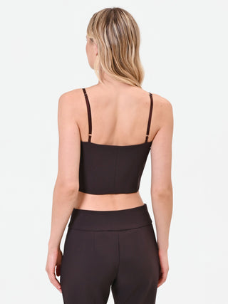 Dark Brown Sweetheart Crop Top