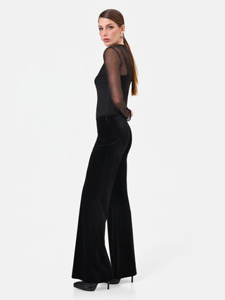 Pantalon évasé noir