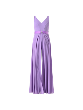 Lavender Jumpsuit with Jewelled Belt