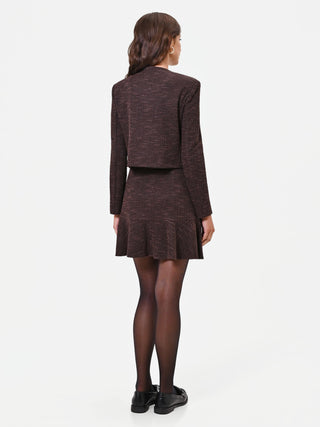 Minigonna marrone moro con balza